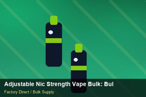 Adjustable Nic Strength Vape Bulk — Adjustable Nic Strength Vape Bulk: Bulk Supplier Guide — Packaging Choices photo 1