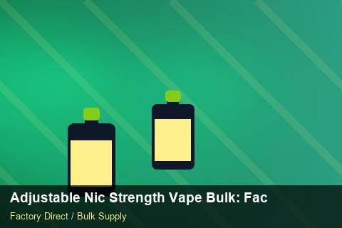 Adjustable Nic Strength Vape Bulk — Adjustable Nic Strength Vape Bulk: Factory Direct Quote — Packaging Choices photo 1