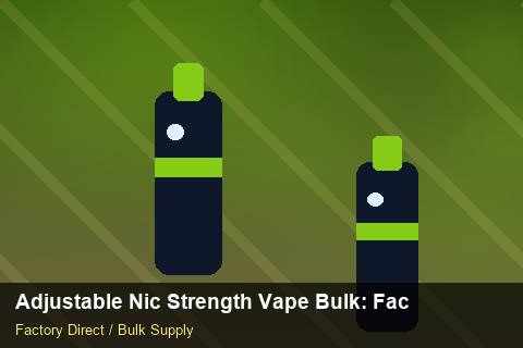 Adjustable Nic Strength Vape Bulk — Adjustable Nic Strength Vape Bulk: Factory Direct Quote — Packaging Choices photo 2