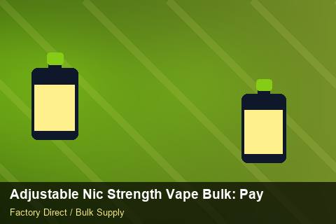Adjustable Nic Strength Vape Bulk — Adjustable Nic Strength Vape Bulk: Payment Terms — Packaging Choices photo 1