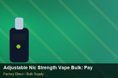Adjustable Nic Strength Vape Bulk — Adjustable Nic Strength Vape Bulk: Payment Terms — Packaging Choices photo 2