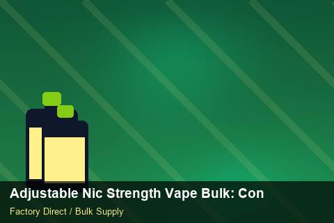 Adjustable Nic Strength Vape Bulk — Adjustable Nic Strength Vape Bulk: Contract Essentials — Packaging Choices photo 2