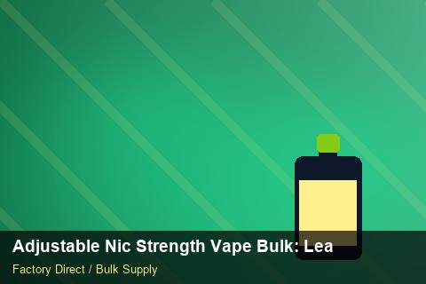 Adjustable Nic Strength Vape Bulk — Adjustable Nic Strength Vape Bulk: Lead Time & MOQ — Labelling Rules photo 1