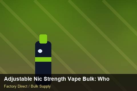 Adjustable Nic Strength Vape Bulk — Adjustable Nic Strength Vape Bulk: Wholesale Price — Freight Options photo 1