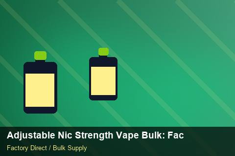 Adjustable Nic Strength Vape Bulk — Adjustable Nic Strength Vape Bulk: Factory Direct Quote — Freight Options photo 1