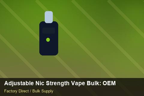 Adjustable Nic Strength Vape Bulk — Adjustable Nic Strength Vape Bulk: OEM & ODM Service — Freight Options photo 1