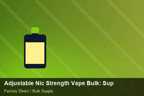 Adjustable Nic Strength Vape Bulk — Adjustable Nic Strength Vape Bulk: Supplier Vetting — Freight Options photo 2