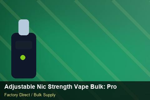 Adjustable Nic Strength Vape Bulk — Adjustable Nic Strength Vape Bulk: Product Launch Playbook — Freight Options photo 1