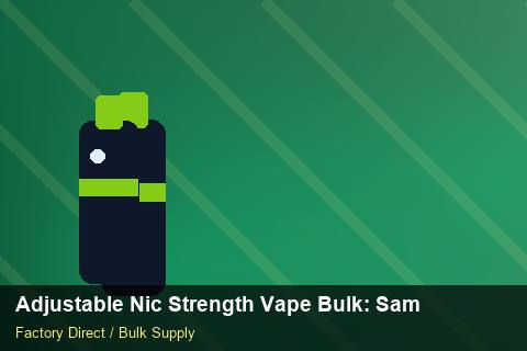 Adjustable Nic Strength Vape Bulk — Adjustable Nic Strength Vape Bulk: Sample Policy — Duty and Tax photo 1