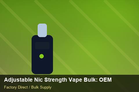 Adjustable Nic Strength Vape Bulk — Adjustable Nic Strength Vape Bulk: OEM & ODM Service — Duty and Tax photo 1