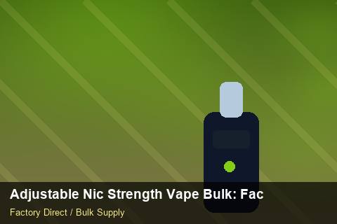 Adjustable Nic Strength Vape Bulk — Adjustable Nic Strength Vape Bulk: Factory Audit Report — Duty and Tax photo 1