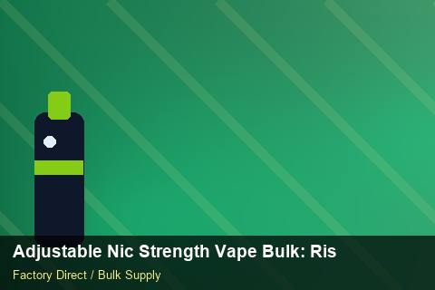 Adjustable Nic Strength Vape Bulk — Adjustable Nic Strength Vape Bulk: Risk Management — Duty and Tax photo 1
