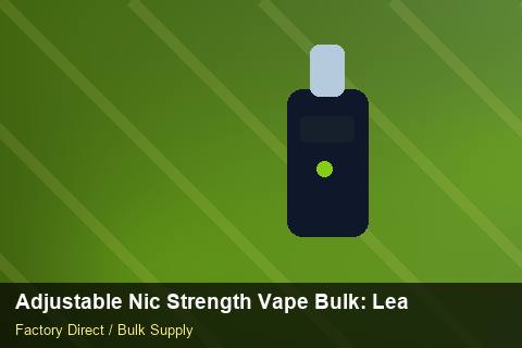 Adjustable Nic Strength Vape Bulk — Adjustable Nic Strength Vape Bulk: Lead Time & MOQ — Import Licence photo 2
