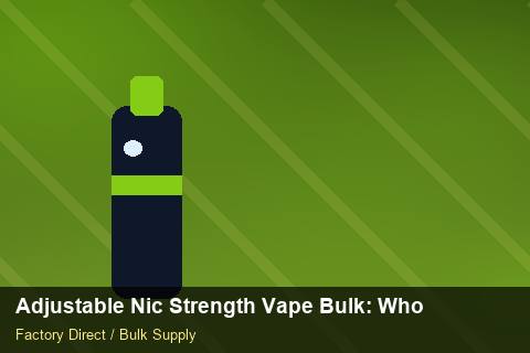 Adjustable Nic Strength Vape Bulk — Adjustable Nic Strength Vape Bulk: Wholesale Price — Shelf Life photo 1