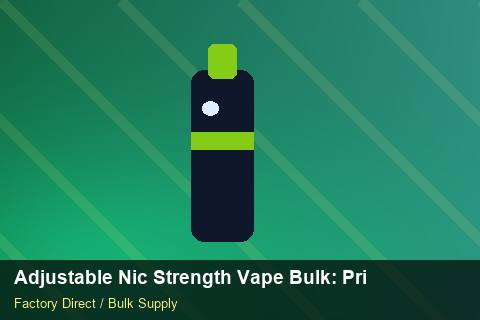 Adjustable Nic Strength Vape Bulk — Adjustable Nic Strength Vape Bulk: Private Label Options — Shelf Life photo 1