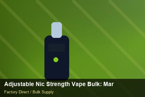 Adjustable Nic Strength Vape Bulk — Adjustable Nic Strength Vape Bulk: Market Trends 2026 — Shelf Life photo 2