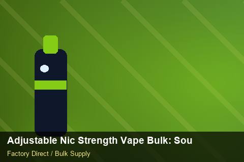 Adjustable Nic Strength Vape Bulk — Adjustable Nic Strength Vape Bulk: Sourcing Workflow — Shelf Life photo 1
