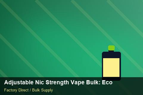 Adjustable Nic Strength Vape Bulk — Adjustable Nic Strength Vape Bulk: Eco-Friendly Materials — Shelf Life photo 1