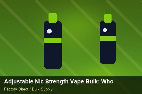 Adjustable Nic Strength Vape Bulk — Adjustable Nic Strength Vape Bulk: Wholesale Price — Storage Tips photo 1