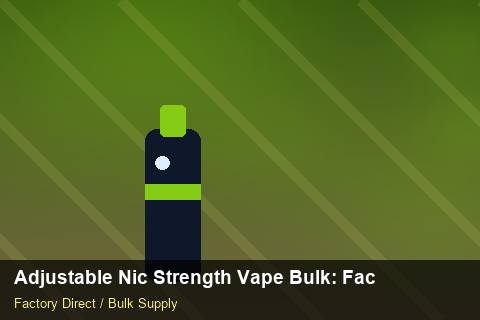 Adjustable Nic Strength Vape Bulk — Adjustable Nic Strength Vape Bulk: Factory Direct Quote — Storage Tips photo 2