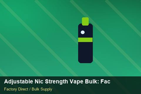 Adjustable Nic Strength Vape Bulk — Adjustable Nic Strength Vape Bulk: Factory Audit Report — Storage Tips photo 2