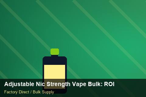 Adjustable Nic Strength Vape Bulk — Adjustable Nic Strength Vape Bulk: ROI Analysis — Storage Tips photo 2