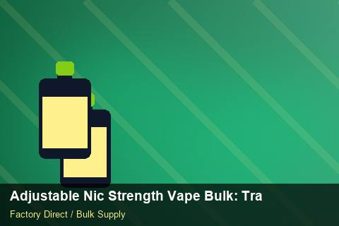 Adjustable Nic Strength Vape Bulk — Adjustable Nic Strength Vape Bulk: Trade Terms — Storage Tips photo 1