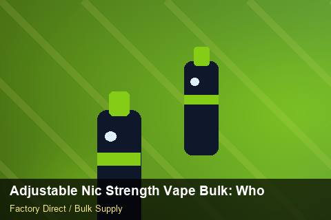 Adjustable Nic Strength Vape Bulk — Adjustable Nic Strength Vape Bulk: Wholesale Price — Warranty Terms photo 1