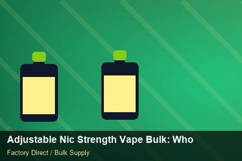 Adjustable Nic Strength Vape Bulk — Adjustable Nic Strength Vape Bulk: Wholesale Price — Warranty Terms photo 2