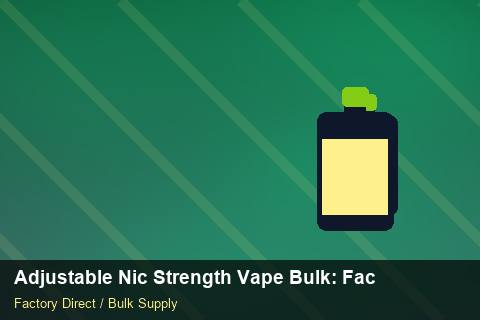 Adjustable Nic Strength Vape Bulk — Adjustable Nic Strength Vape Bulk: Factory Direct Quote — Warranty Terms photo 1