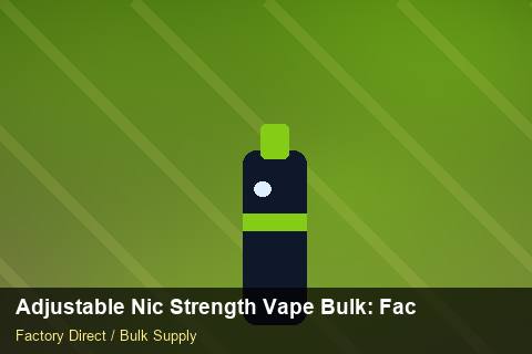 Adjustable Nic Strength Vape Bulk — Adjustable Nic Strength Vape Bulk: Factory Direct Quote — Warranty Terms photo 2