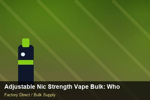 Adjustable Nic Strength Vape Bulk — Adjustable Nic Strength Vape Bulk: Wholesale Price — Return Policy photo 1
