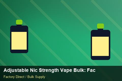 Adjustable Nic Strength Vape Bulk — Adjustable Nic Strength Vape Bulk: Factory Direct Quote — Return Policy photo 1