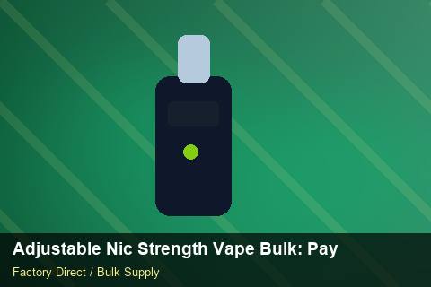 Adjustable Nic Strength Vape Bulk — Adjustable Nic Strength Vape Bulk: Payment Terms — Return Policy photo 2