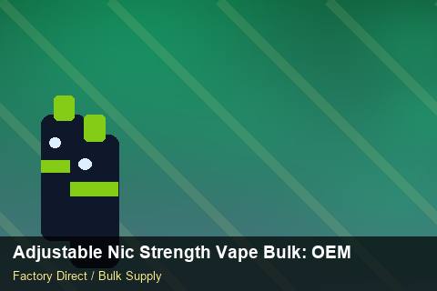 Adjustable Nic Strength Vape Bulk — Adjustable Nic Strength Vape Bulk: OEM & ODM Service — Return Policy photo 2