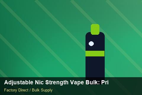 Adjustable Nic Strength Vape Bulk — Adjustable Nic Strength Vape Bulk: Private Label Options — Return Policy photo 1