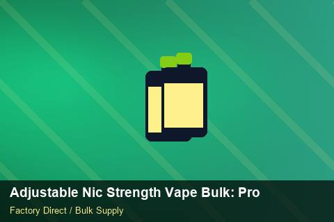 Adjustable Nic Strength Vape Bulk — Adjustable Nic Strength Vape Bulk: Production Capacity — Return Policy photo 1