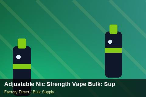 Adjustable Nic Strength Vape Bulk — Adjustable Nic Strength Vape Bulk: Supplier Vetting — Return Policy photo 1
