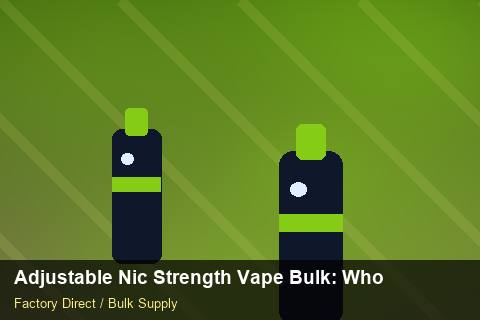 Adjustable Nic Strength Vape Bulk — Adjustable Nic Strength Vape Bulk: Wholesale Price — Payment Options photo 1