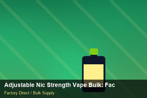 Adjustable Nic Strength Vape Bulk — Adjustable Nic Strength Vape Bulk: Factory Direct Quote — Payment Options photo 1