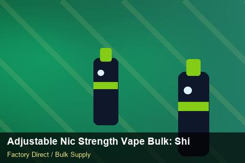 Adjustable Nic Strength Vape Bulk — Adjustable Nic Strength Vape Bulk: Shipping & Logistics — Payment Options photo 1