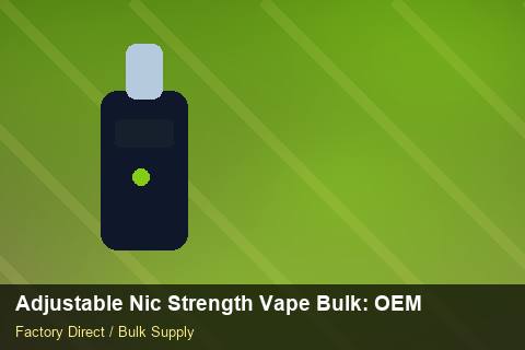 Adjustable Nic Strength Vape Bulk — Adjustable Nic Strength Vape Bulk: OEM & ODM Service — Payment Options photo 1