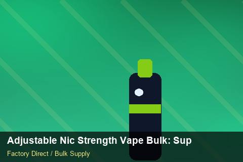 Adjustable Nic Strength Vape Bulk — Adjustable Nic Strength Vape Bulk: Supplier Vetting — Payment Options photo 1