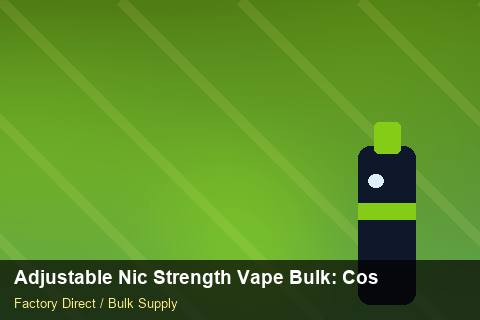 Adjustable Nic Strength Vape Bulk — Adjustable Nic Strength Vape Bulk: Cost Breakdown — IP Protection photo 2