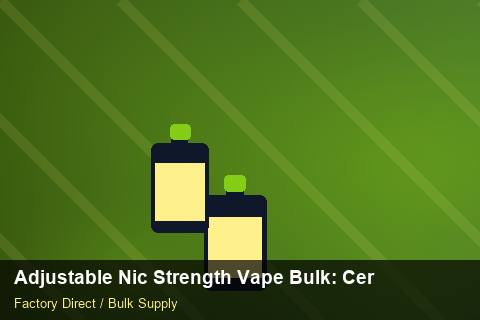 Adjustable Nic Strength Vape Bulk — Adjustable Nic Strength Vape Bulk: Certifications & MSDS — IP Protection photo 1