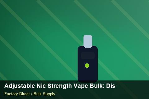 Adjustable Nic Strength Vape Bulk — Adjustable Nic Strength Vape Bulk: Distribution Channels — IP Protection photo 1