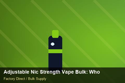 Adjustable Nic Strength Vape Bulk — Adjustable Nic Strength Vape Bulk: Wholesale Price — Factory Audit photo 1