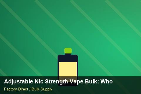 Adjustable Nic Strength Vape Bulk — Adjustable Nic Strength Vape Bulk: Wholesale Price — Factory Audit photo 2
