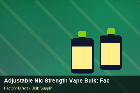 Adjustable Nic Strength Vape Bulk — Adjustable Nic Strength Vape Bulk: Factory Direct Quote — Factory Audit photo 1
