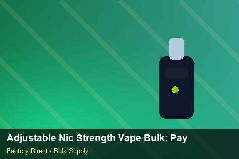 Adjustable Nic Strength Vape Bulk — Adjustable Nic Strength Vape Bulk: Payment Terms — Factory Audit photo 2